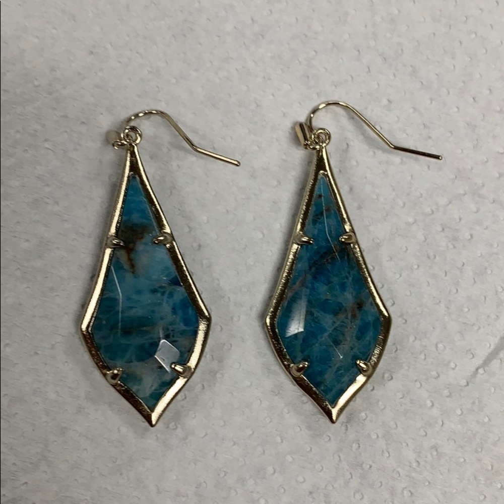 Kendra Scott Olivia Drop Aqua Apatite Earrings